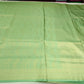 Designer Satin Silk Saree – Pista Green with Golden Wave Zari Weaving