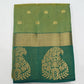 Parrot Green Dual Shade Tussar Semi Silk Saree with Peacock Green Zari Border