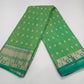 Mint Green Dual Shade Tussar Semi Silk Saree with Teal Green Zari Border