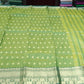 Pista Green Dual Shade Tussar Semi Silk Saree with Emerald Green Zari Border
