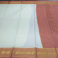 Elegant Off-White Mysore Silk Saree with Peach Zari Pallu & Traditional Gaja Border