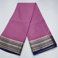Mysore Silk Saree in Orchid Pink with Royal Navy Blue Zari Border & Pallu