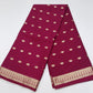 Deep Wine Magenta Mysore Silk Saree with Antique Gold Zari Buttas & Traditional Border