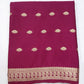 Deep Wine Magenta Mysore Silk Saree with Antique Gold Zari Buttas & Traditional Border