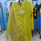 Elegant Parrot Green Salwar Suit with Butterfly Embroidery & Organza Printed Dupatta
