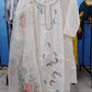Elegant Ivory White Embroidered Ready-Made Salwar Suit with Floral Organza Dupatta