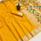 Mustard Yellow Paithani silk saree