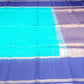 Elegant Aqua Blue & Royal Purple Pure Silk Handloom Soft Silk Saree with Rich Zari Border