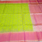 Pure Silk Handloom Soft Silk Saree in Lime Yellow and Baby Pink