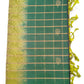 Elegant Bottle Green & Lemon Green Pure Silk Handloom Saree with Silver Zari Weaving