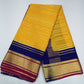 Pure Mysore Silk Saree in Mustard Yellow & Royal Blue
