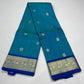 Kanjivaram Dual Tone Saree with Royal Blue Rich Zari Pallu & Traditional Buttas