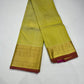 Dual Tone Saree in Ivory Lemon Yellow with Rose Pink Rich Zari Pallu