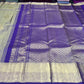 Dual Tone Saree – Silver Grey & Royal Violet with Rich Gold Zari Weaving