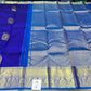 Royal Blue & Silver Blue Pure Handloom Silk Kanjivaram Saree