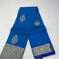 Kanjivaram Saree – Blue & Royal Blue Dual Tone
