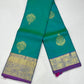 Kanjivaram Saree – Aqua Green & Magenta Purple Dual Tone
