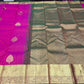 Dual Tone Saree – Deep Blush Pink & Sage Green with Rich Gold Zari