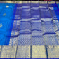 Kanjivaram Saree – Blue & Royal Blue Dual Tone