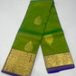 Kanjivaram Saree Dual Tone– Parrot Green & Royal Blue with Rich Gold Zari Weaving