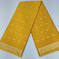 Radiant Lemon Yellow Semi Mysore Silk Saree with Silver Zari Buttas & Traditional Border