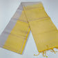 Pure Handloom Soft Silk Saree – Silver Grey & Sunshine Yellow Elegance