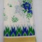 Elegant Kerala Cotton Saree with Blue Floral Print & Traditional Kasavu Border