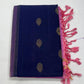 Pure Handloom Soft Silk Saree – Royal Navy Blue & Blossom Pink with Gold Zari Buttas