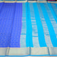 Royal Blue & Aqua Blue Pure Mysore Silk Saree with Gold Zari Border