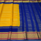 Pure Mysore Silk Saree in Mustard Yellow & Royal Blue