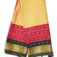 Pure Mysore Silk Saree in Champagne Gold & Deep Rose Pink with Zari Buttas