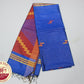 Pure Tussar Silk Saree – Royal Blue with Rust Red Elegance
