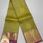 Kanjivaram Dual Tone Saree – Olive Gold & Rani Pink with Rich Zari Weaving