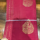 Kanjivaram Borderless Saree – Rani Pink & Aqua Blue with Elegant Zari