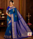 Dual Tone Saree – Royal Blue & Peacock Blue with Rich Zari Pallu