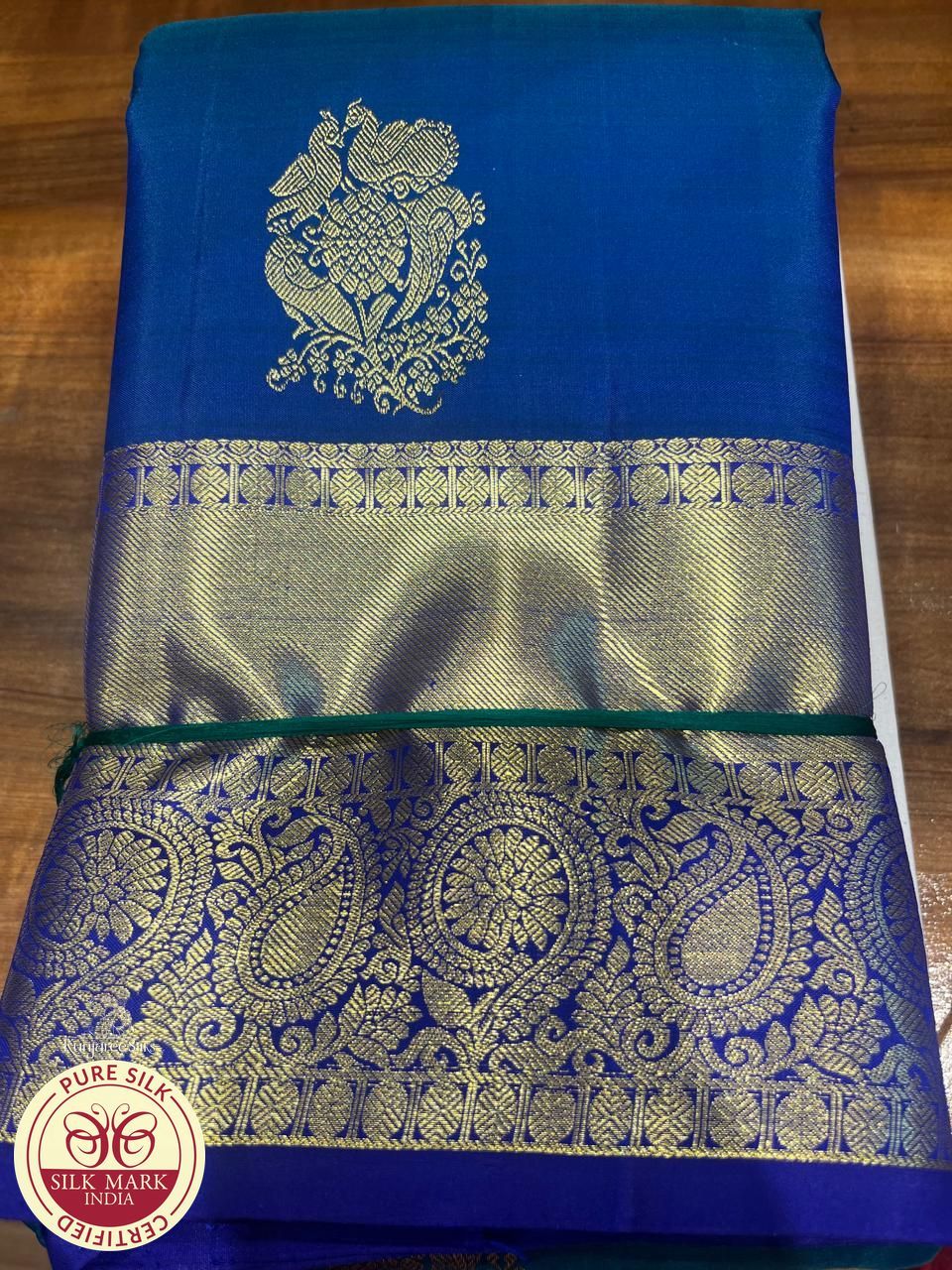 Dual Tone Saree – Royal Blue & Peacock Blue with Rich Zari Pallu