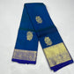 Dual Tone Saree – Royal Blue & Peacock Blue with Rich Zari Pallu