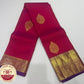 Kanjivaram Dual Tone Saree – Rani Pink Body with Royal Violet Zari Pallu
