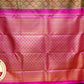Pure Handloom Kanjivaram Silk Saree | Dark Green & Rani Pink with Grand Zari
