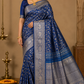 Pure Handloom Kanjivaram Silk Saree | Royal Blue with Pure Silver Zari Weaving