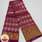 Pure Handloom Kanjivaram Silk Saree | Wine Magenta with Antique Gold Zari Checks