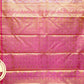 Pure Handloom Kanjivaram Silk Saree | Antique Gold & Rani Pink with  Zari