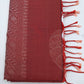 Pure Handloom Soft Silk Borderless Saree – Rust Maroon with Self Woven Leaf & Rich Pallu