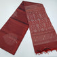 Pure Handloom Soft Silk Borderless Saree – Rust Maroon with Self Woven Leaf & Rich Pallu