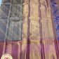 Pure Handloom Silk Bridal Saree in Antique Gold with Rose Pink Zari Pallu & Traditional Woven Border