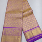 Elegant Gold Tissue Kanjivaram with Royal Violet Accents