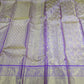 Elegant Gold Tissue Kanjivaram with Royal Violet Accents