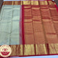 Champagne Gold & Royal Red Bridal Pure Kanjivaram Handloom Silk Saree