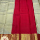 Champagne Gold & Royal Red Bridal Pure Kanjivaram Handloom Silk Saree