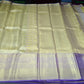 Pure Handloom Kanjivaram Silk Bridal Saree – Antique Gold with Rich Purple Zari Border & Pallu